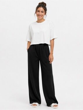 tentree Kaslo Pant - Black - 100% TENCEL Lyocell - Size Small - High Rise